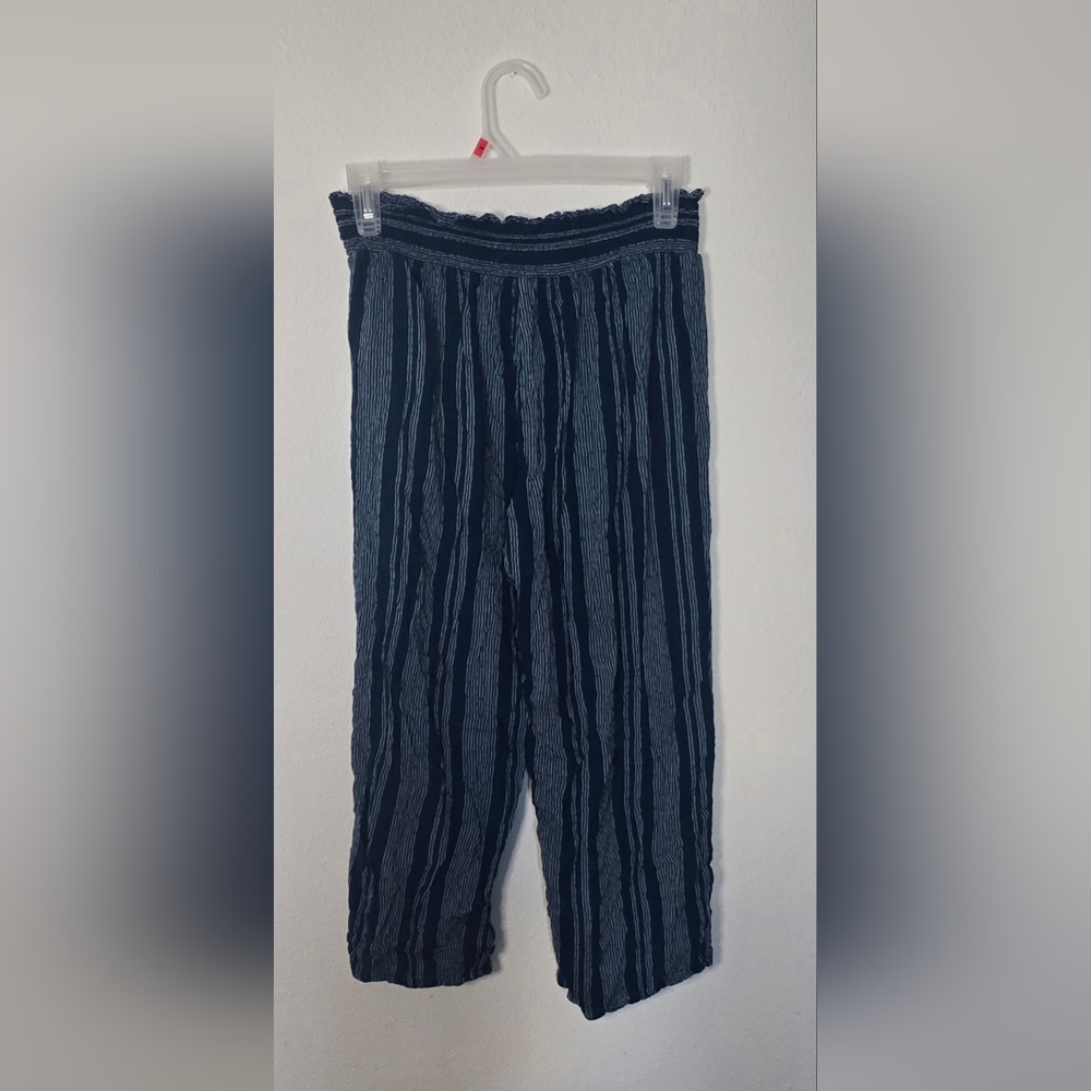 Xhilaration Striped Rayon Lightweight Casual Pants Elastic Waist Boho Medium - Picture 2 of 4